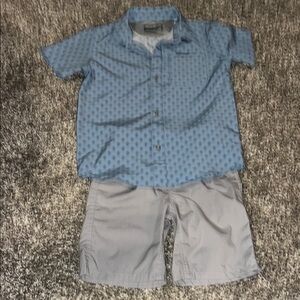 Boys size 8Eddie Bauer Blue Button Down Shirt